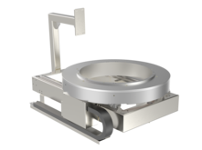X-Rz Positioniersystem (Reinraum ISO 4) | X Schrittmotor, Kugelgewindetrieb, Motor-Encoder | Theta Rundriemen, Winkelmesssystem | Apertur 12“ / 340 mm | Hub 205 mm x 360° X-Rz Positioniersystem (Reinraum ISO 4) | X Schrittmotor, Kugelgewindetrieb, Motor-Encoder | Theta Rundriemen, Winkelmesssystem | Apertur 12“ / 340 mm | Hub 205 mm x 360°