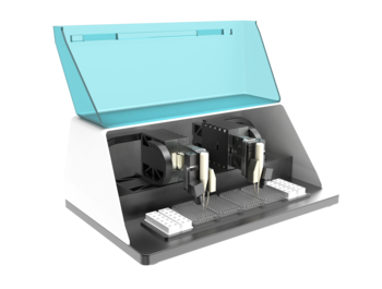 XY-Z microtiter scanning system for fast and parallel analyses, laboratory automation, cell monitoring, pharmaceutical testing and cytology - Laboratory / Analytics