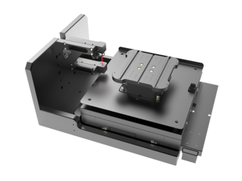 XY-Rz positioning system (cleanroom ISO 6) | XY linear motor, linear scale | Theta AC servo, harmonic drive | Travel 170 × 170 mm × 360°