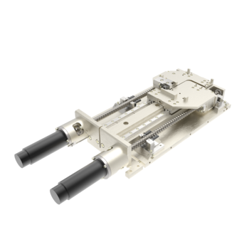 Doppel XY Linearachse zur hochpräzisen Justage von Linsen für Wafer Stepper | ultrafeine UV-Belichtung im Reinraum - Serienbaugruppen und Komponenten