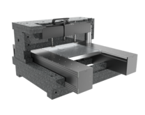 XY Laserpanelstage mit Verfahrwegen bis 2500 x 1500 mm | Positioniersystem X Linearmotor, Luftlager | Y Kugelgewindetrieb, AC-Servo