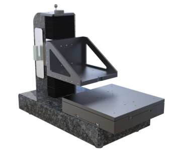 XYZ Positioning System with XY Stage (cleanroom ISO 6) | XY cross roller, ball screw, stepper motor | Z lead screw | travel 305 x 305 x 200 mm