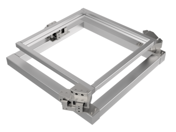 MP700-3 Flacher 3D Aligner | XYRz Linearmotor, Luftlager | Apertur 730 mm | Last 28 kg | Hub 5 x 5 mm x 5°