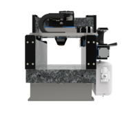 XYZ AFM gantry for wafer inspection, microscopy | travel up to 550 x 1550 mm | air bearing, ball screw, belt, stepper motor