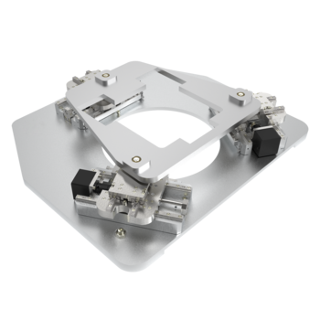 MP410-3 High Vacuum Aligner up to 10E-6 mbar | XYRz stepper motor, ball screw | Load 5 kg | Stroke 15 x 15 x 5°