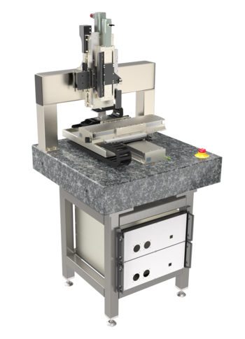 3D Pharma Druck Portal (Reinraum) | XYZ Positioniersystem für den automatisierten 3D Druck von Tabletten, Polypillen und Medikamenten | Verfahrwege bis 600 mm - Additive Fertigung / 3D Druck