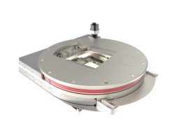 XY Phi Hochlast Positioniersystem für schnelle 3D Tomographien im Synchrotron | Verfahrweg XY 230 x 340 mm, Phi unbegrenzt, Drehradius 800 mm, Last bis 100 kg - Labor / Analytik