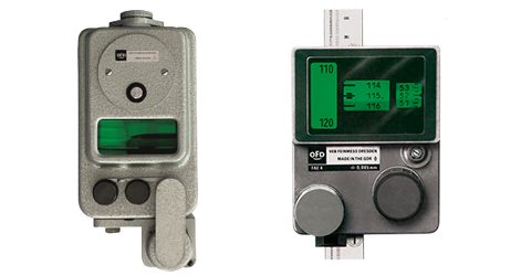 left: Fine reading device FAE1 (1961) right: Fine reading device FAE4 (1973)