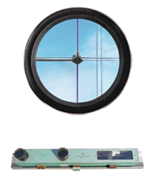 FM Optik with cross hair optic for targeting the contact wire